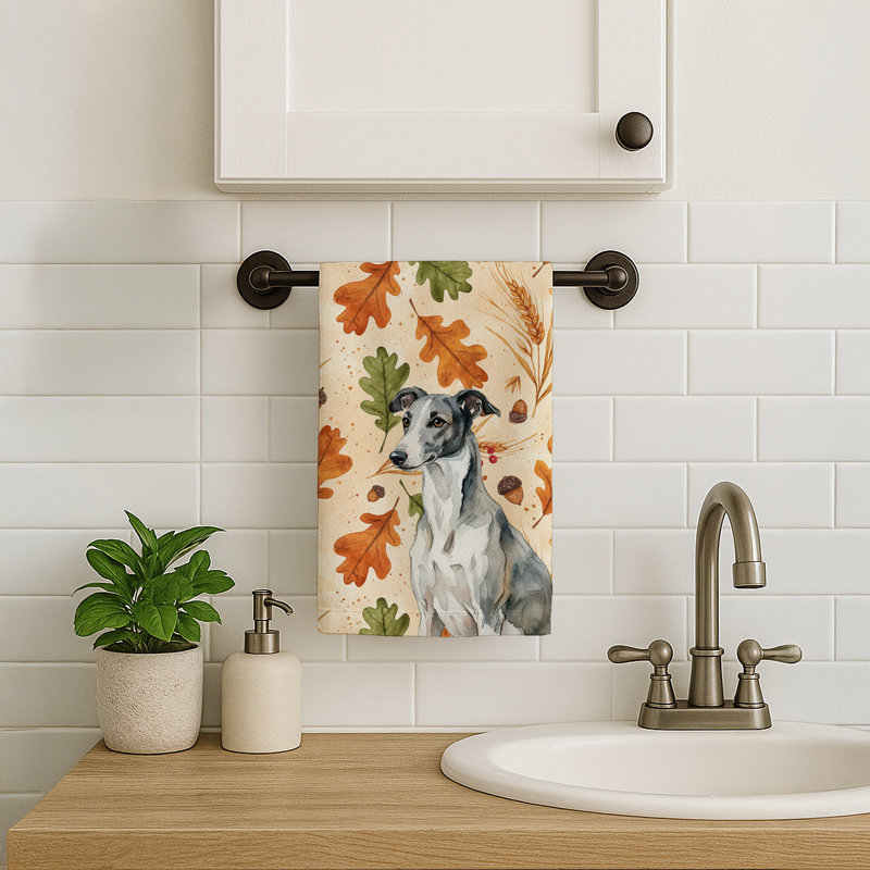 Serviette de cuisine tricolore Sheltie, Black and White Greyhound