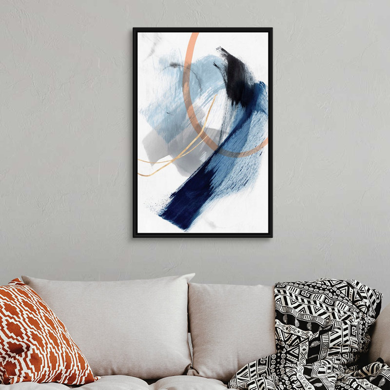 Foreshadow I par PI Studio - reproduction d'art sur toile, Cadre noir, H 38 po x l 26 po x P 1,75 po