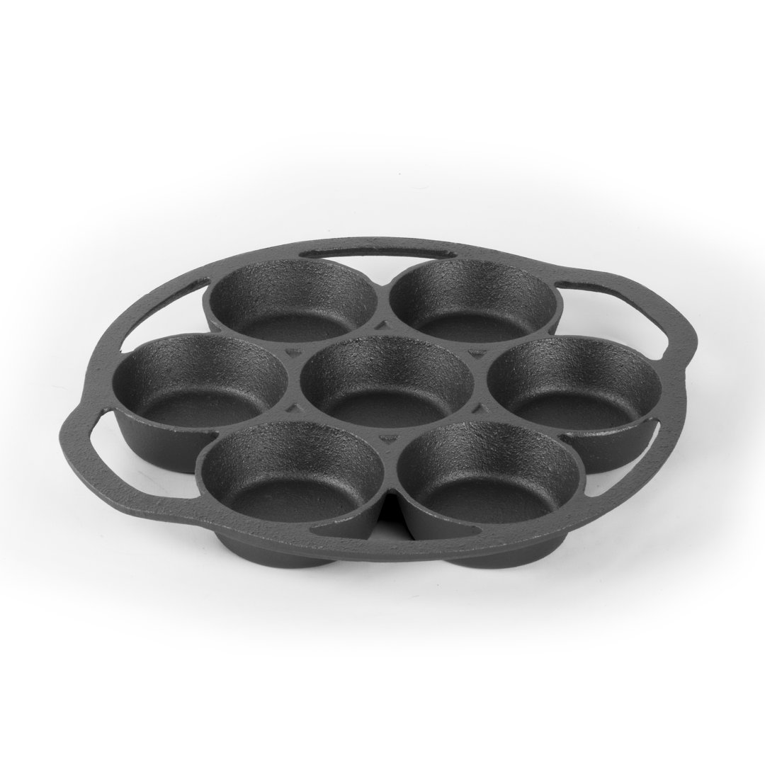 CHCI Series Commercial CHEF Cast Iron Biscuit Pan, Pre-seasoned Cast Iron Cookware for Muffins & Scones Commercial Chef