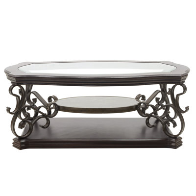Skylah Glass Top Single Coffee Table