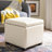 Maiden Faux Leather Ottoman-132965819