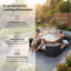 Ensemble de canapé modulaire en rotin gris avec rangement et mini canapé pour la relaxation du spa extérieur-129200494