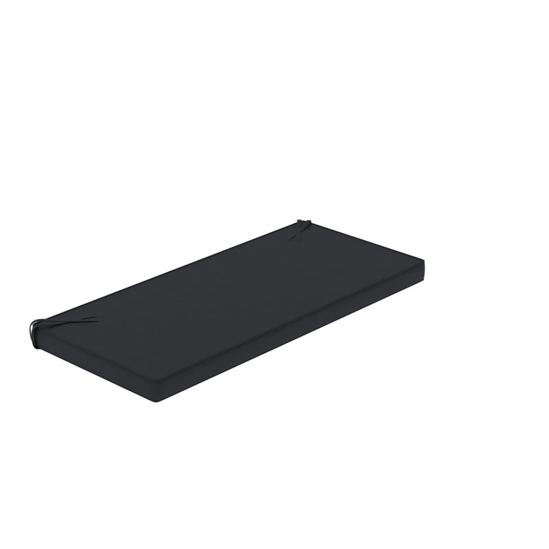 Sunbrella® Outdoor Bench Seat Cushion, 37" W x 17" D, Canvas Black