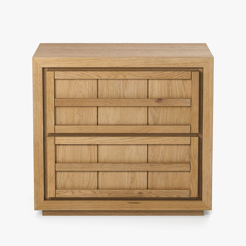 Table de chevet en bois massif Scotty, Naturel