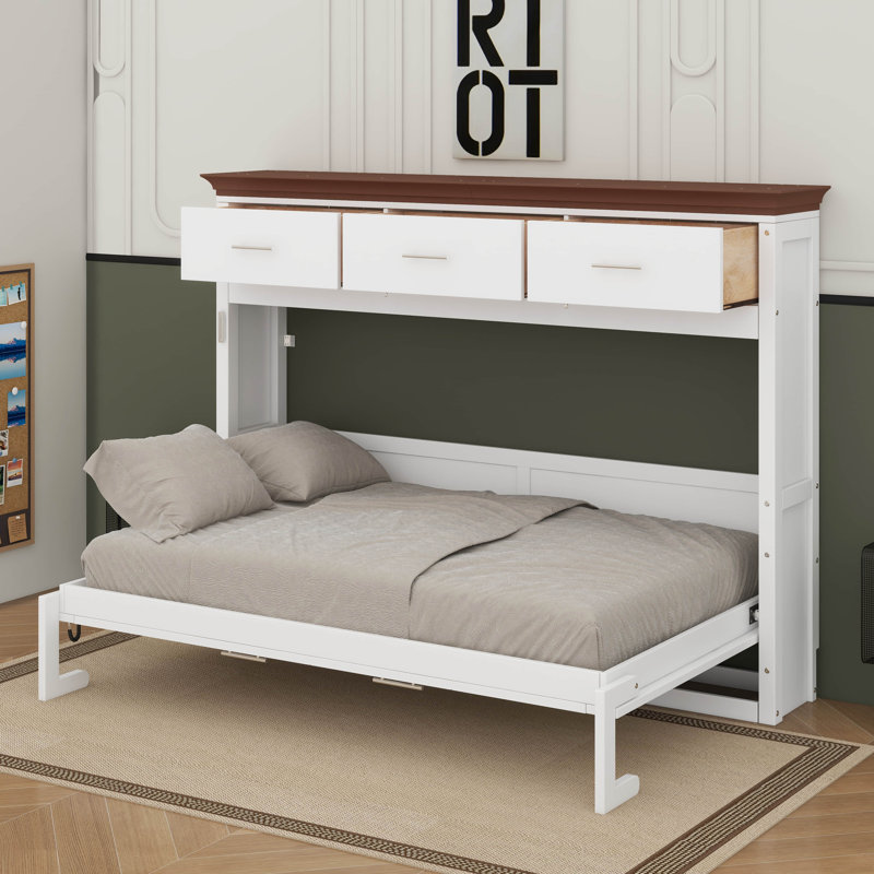 Lit escamotable simple avec tiroirs