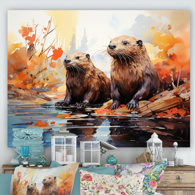 Portrait of Beavers Habitat sur toile
