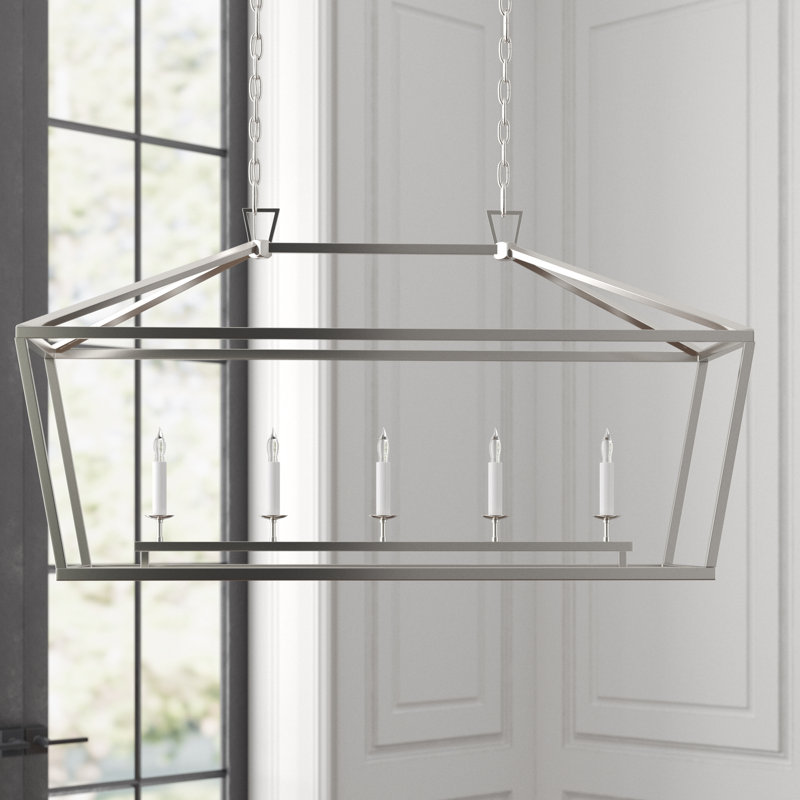 Chapman & Myers Darlana Medium Linear Lantern, Polished Nickel