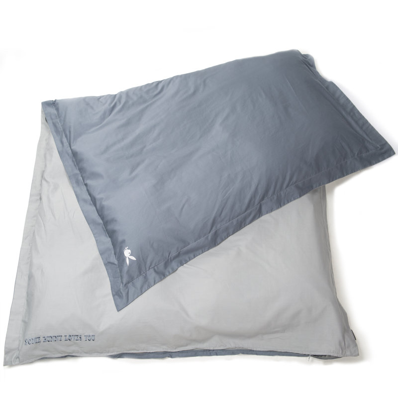 Francesca Cotton Solid Colour Duvet Cover Set with Pillowcases Included, King Duvet Cover + 2 Pillowcases (80 x 80)
