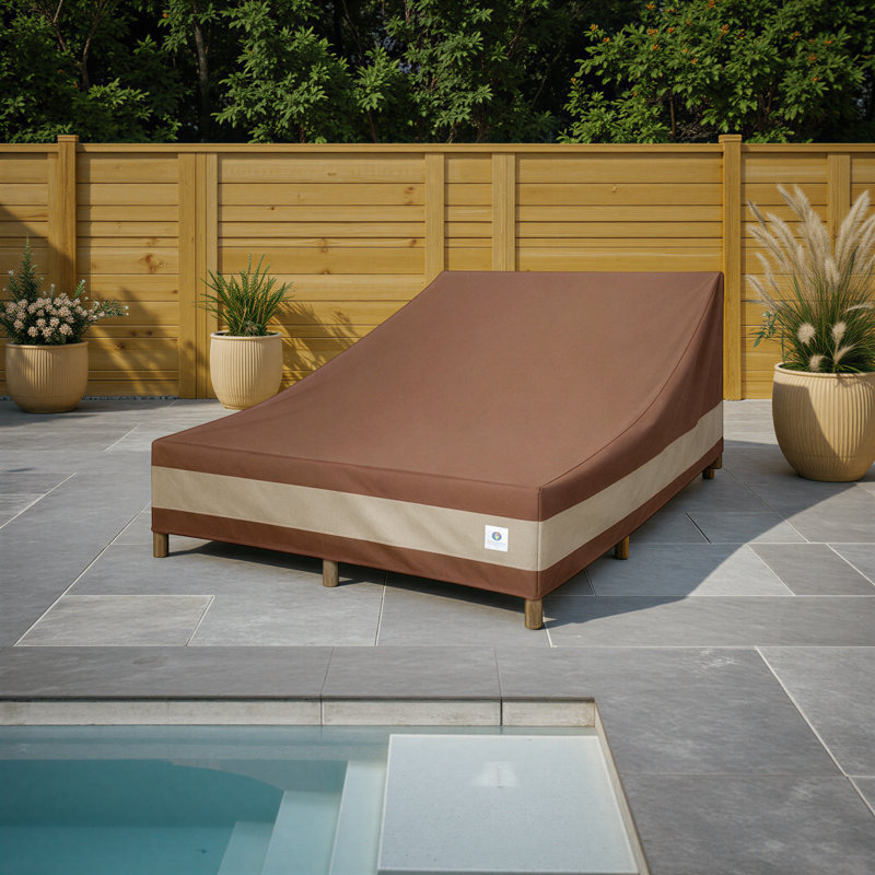 Steve Ultimate Waterproof Outdoor Double Wide Chaise Lounge Chair Cover