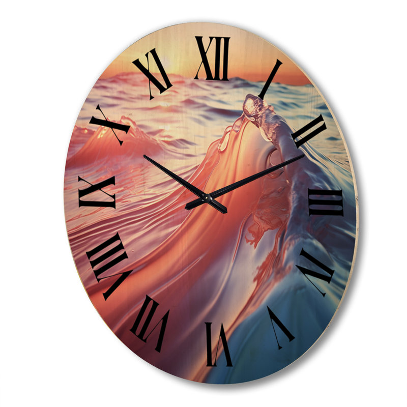 Ameja Solid Wood Wall Clock, Extra Large