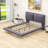 Queen Size Upholstered Platform Bed with Motion Sensor Lighting and Built-In Charging Station-1681848690