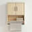 Wall Mounted Bathroom Cabinet With Towel Bar, Natural Color Storage Cabinet-4001637
