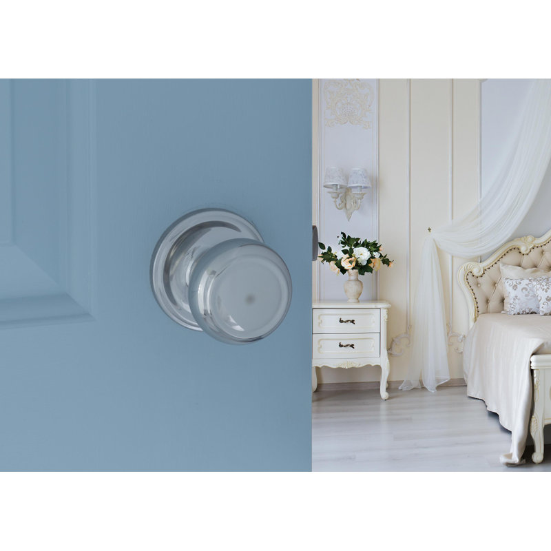 Faux bouton de porte Colonial, Chrome inoxydable poli