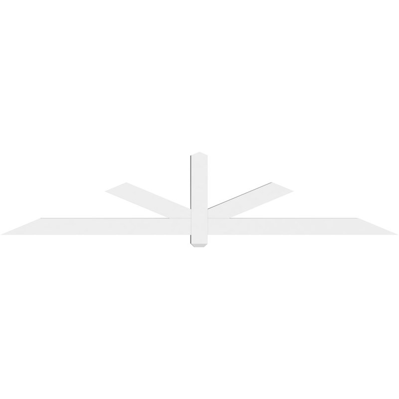 Support de pignon en PVC de qualité architecturale Kennewick, H 20 po x l 96 po (pas 5/12), P 4 po x F 4 po