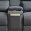 Causeuse inclinable manuelle avec console centrale et porte-gobelets pour le salon-384239879