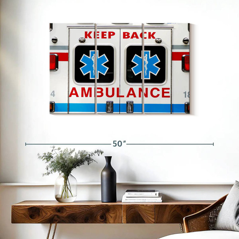 Ambulance Distance Warning Sign, 24" H x 38" W