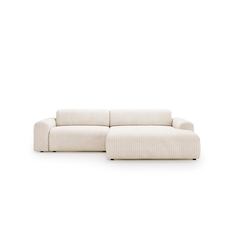 Tashari 3 Seater Corner Sectional, White