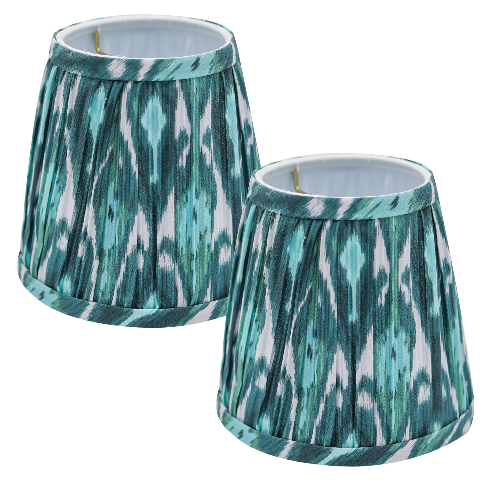 Empire Sconce Hardback Lamp Shade Set, Teal/Aqua