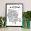 « las vegas city map », reproduction d’impression sur affiche en tons-31735220