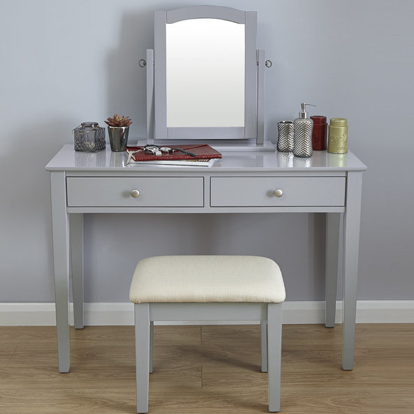 Arundel Dressing Table with Mirror, Grey