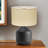 Beige Linen Oval Lamp Shade-122872970