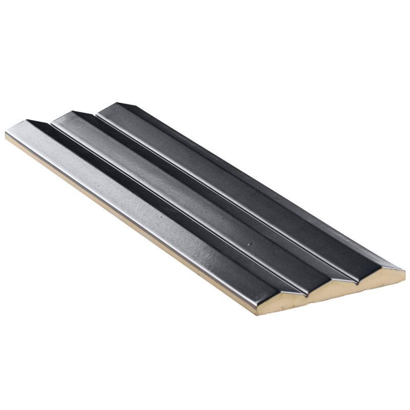 Apex 5" x 16" 3D Polished Porcelain Wall Tile, Gray