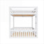 Lit simple superposé au-dessus d'un lit double en bois massif et en panneau de fibres à densité moyenne blanc pour les espaces partagés pour les enfants et les chambres d'amis, style simple et classique