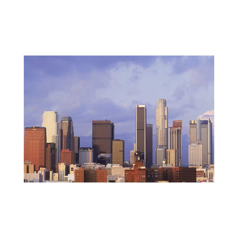 Skyscrapers In A City, City Of Los Angeles, Los Angeles County, California, USA #6 by Panoramic Images - Wrapped Canvas Print