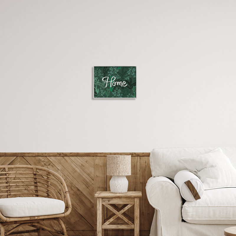 Green Botanicals - Plantes d'intérieur, H 11 po x l 14 po x P 1,5 po, Estampe numérique Farmhouse