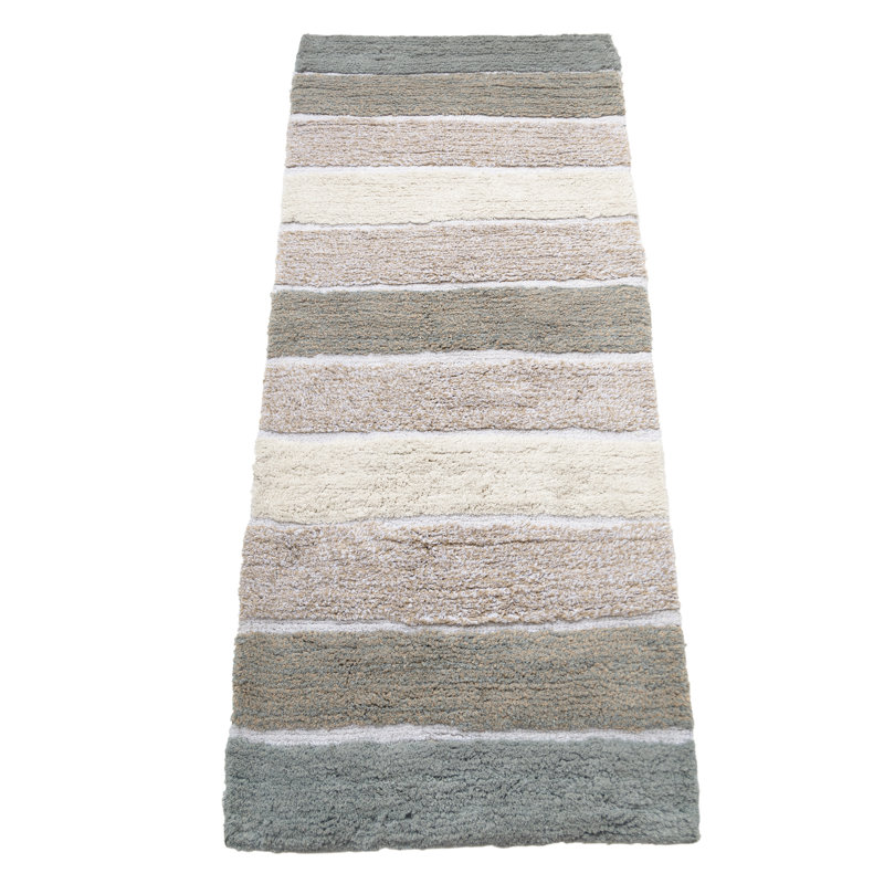 Tapis pour salle de bain Cervantez, Aigue-marine / turquoise, L 24 po x L 60 po