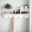 Portemanteau mural à 4 crochets avec rangement Voldemar-92993859