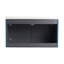 Meuble-lavabo flottant moderne 36 po avec portes ondulées et lavabo en résine-796796401
