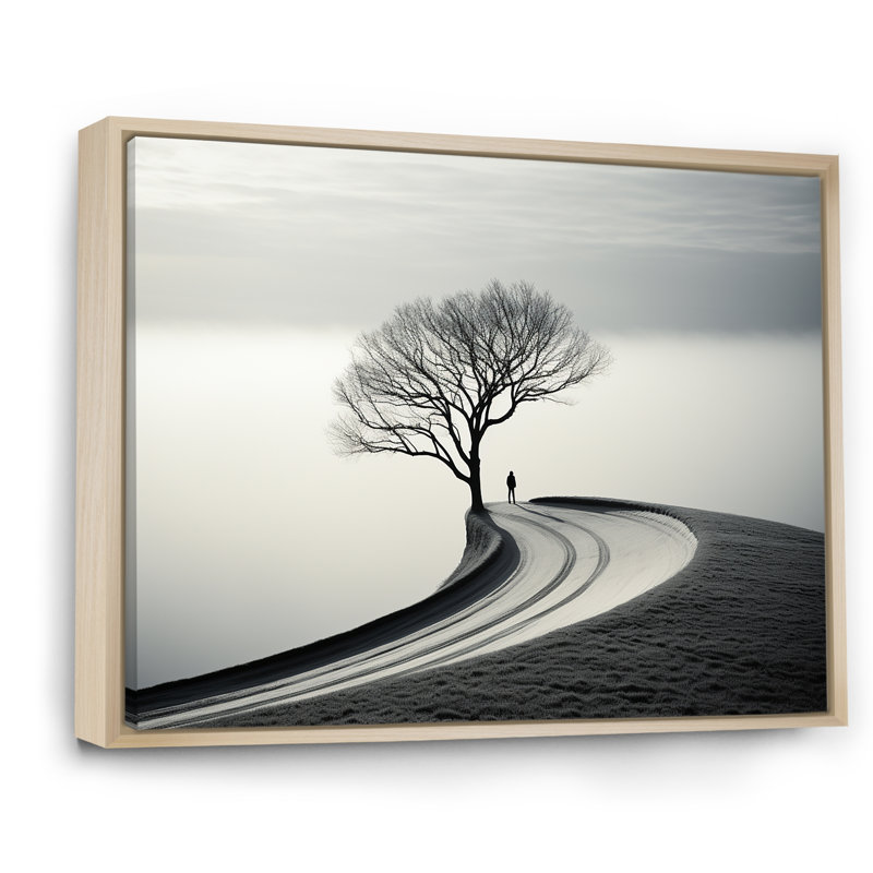 Paysage d'hiver, photo sur toile, Cadre naturel flottant, H 12 po x l 20 po