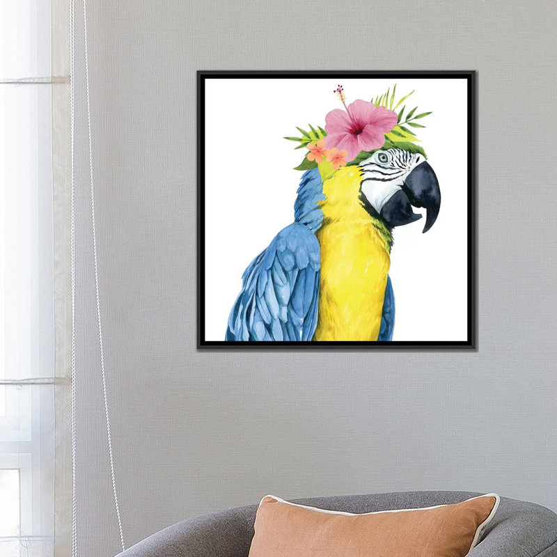 « tropical halo ii », impression sur toile, H 18 po x l 18 po x P 1,5 po, Toile avec cadre noir