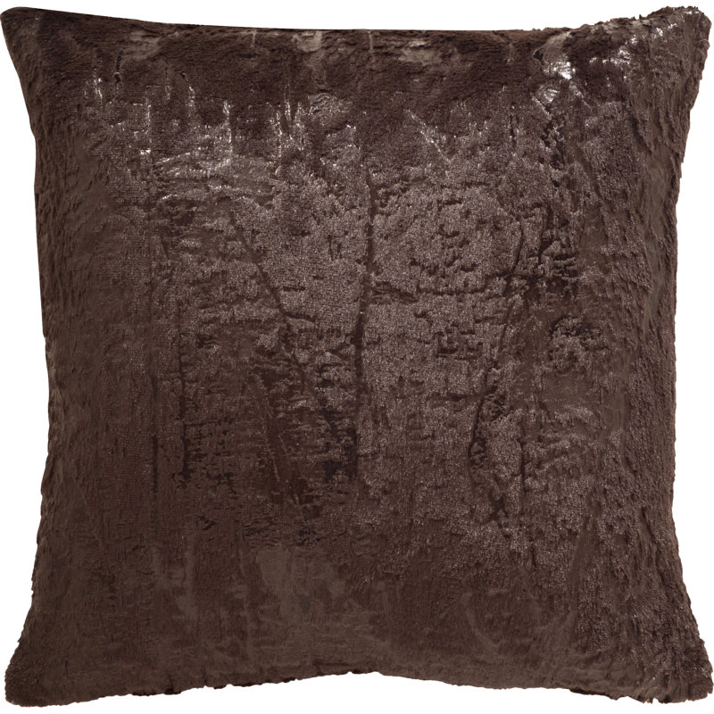Feather Throw Pillow, 24" x 24", Truffle
