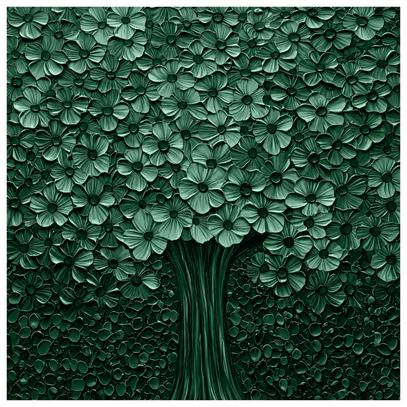 Floral Green Tree Comforter, Twin Extra Long