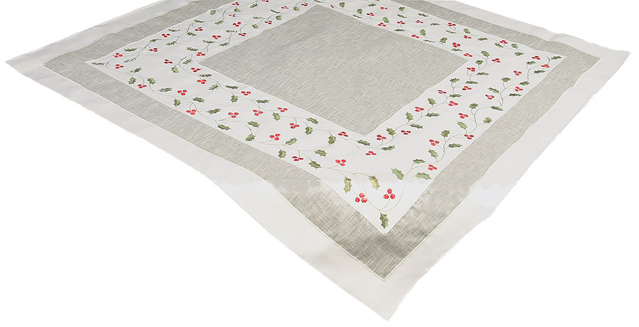 Classic Holly Embroidered Cutwork Holiday Table Topper The Holiday Aisle®