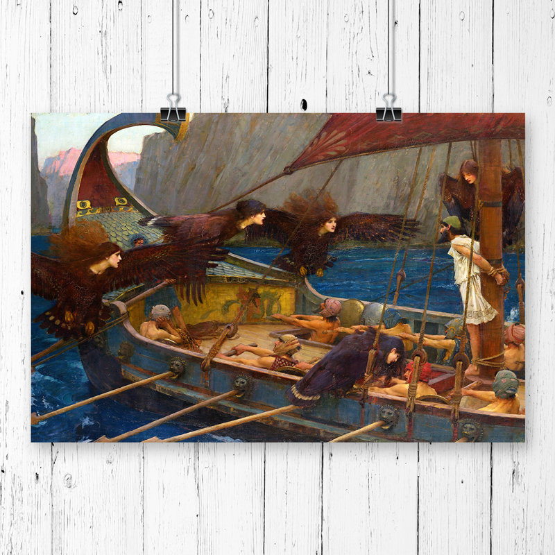 John William Waterhouse - No Frame Painting, 33.1cm H x 84.1cm W