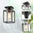 2-Pack Farmhouse Semi Flush Mount Ceiling Light – Black Metal & Clear Glass Vintage Fixture