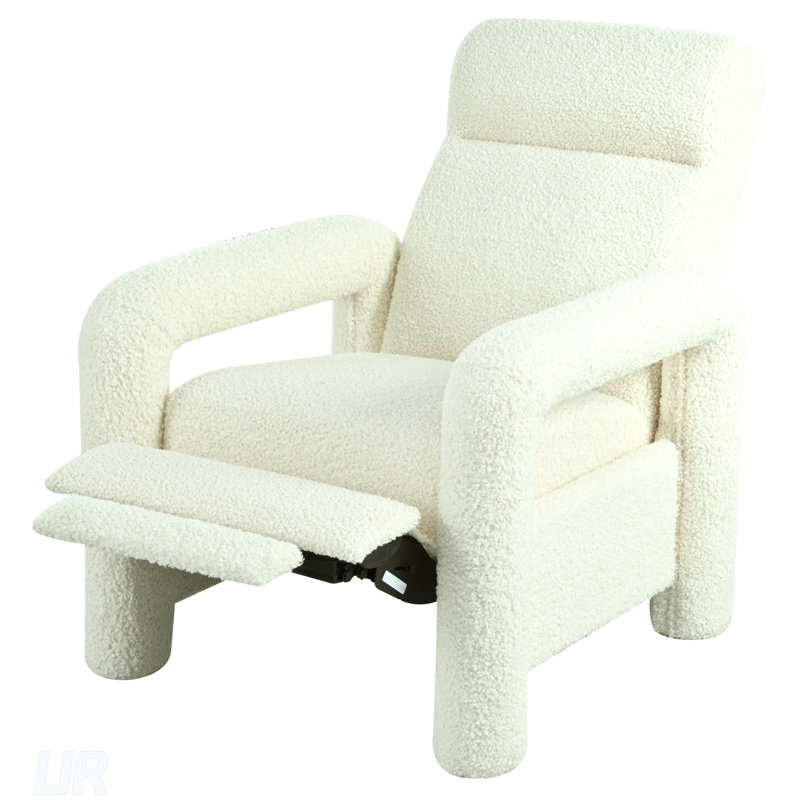 31.25" Push Back Recliner Armchair, Beige
