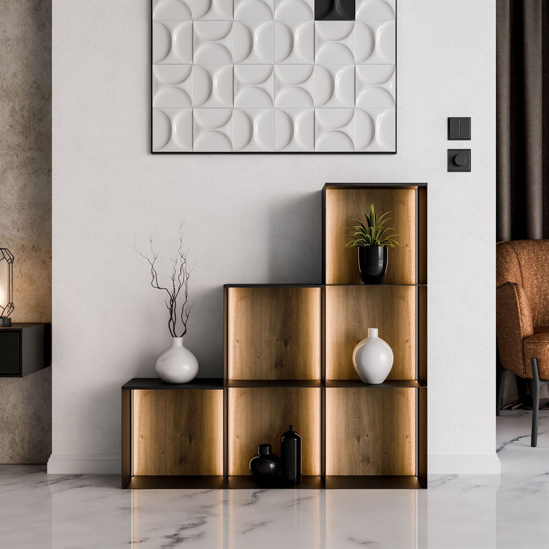 99cm H x 99cm W Metal Bookcase