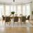 78"–96" Oak Veneer Extendable Rectangular Dining Table for 6‑10