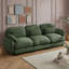 Canapé 3 places en chenille avec assise profonde et coussin lombaire-1235284327