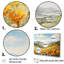 Jaune souci jaune dans un paysage de montagne I - ensemble d'art mural fleurs-107737276-107737278