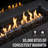 Madison 60" Rectangular Concrete Outdoor Fire Pit Table with Lava Rocks & Protective Cover-304456725-304456724