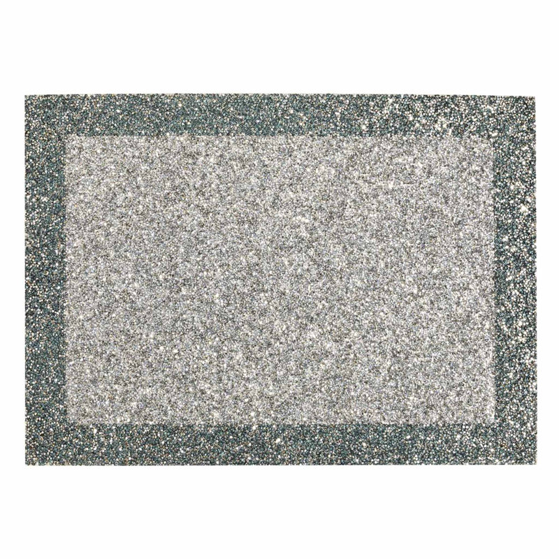 Napperon Sparkles Home Garniture de strass | Envers en caoutchouc | 18 po x 13 po | Rectangle