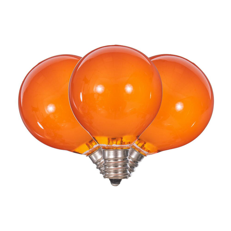 18Lt LED Glass G40-E12 Filament End-Connecting Set, Amber