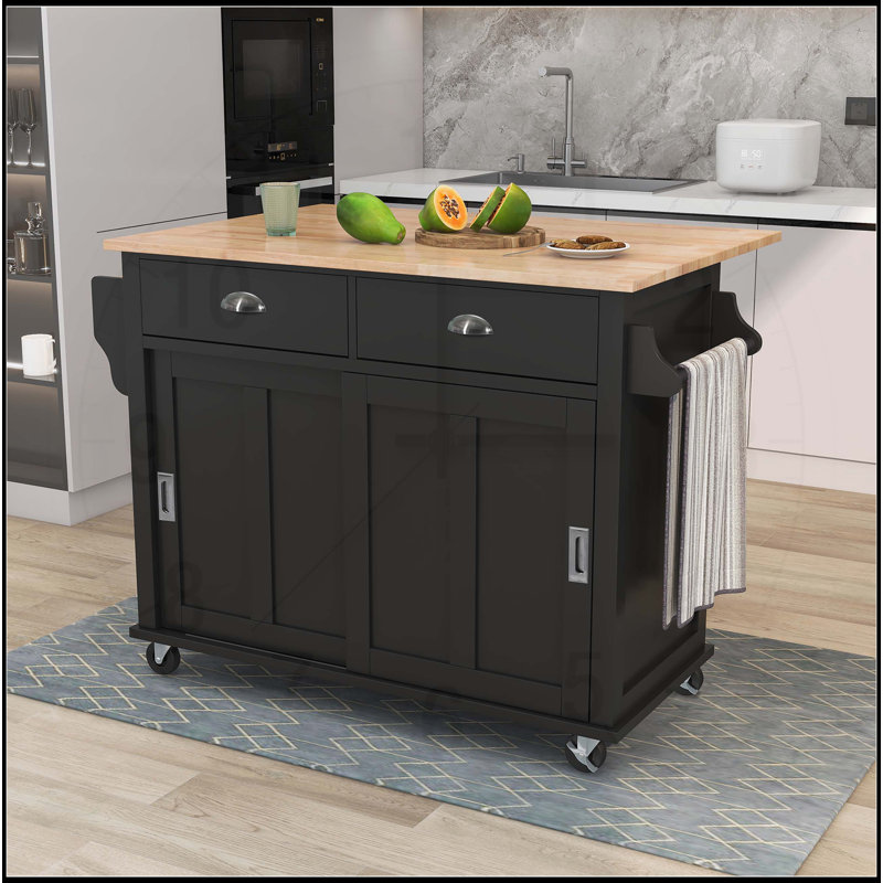 Chariot de cuisine polyvalent avec des fonctionnalités avancées pour une fonctionnalité améliorée, Noir