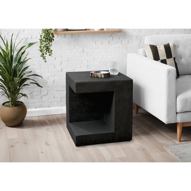 Table d'appoint d'extérieur moderne 25 "h, Noir