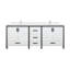 Ensemble de meuble-lavabo double avec comptoir en quartz blanc et robinet